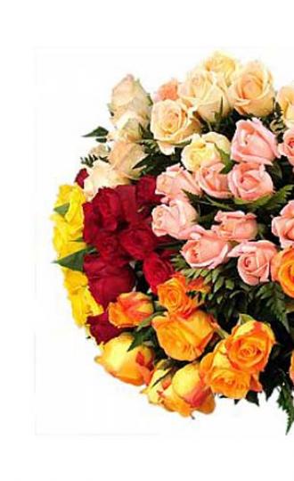 Bouquet de Flores de Rosas Coloridas