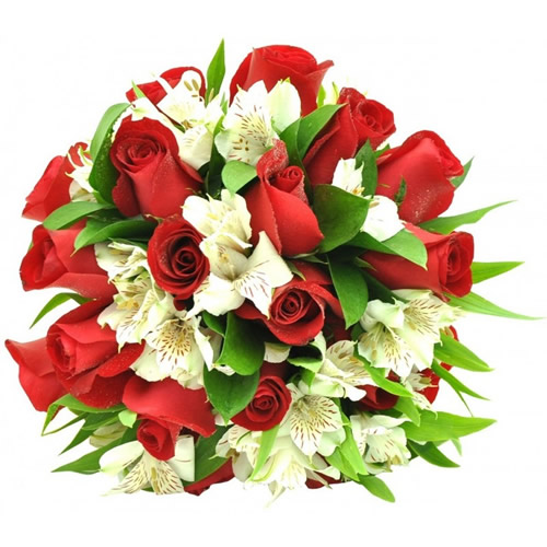Bouquet de Flores de Rosas e Astromélias Gisele