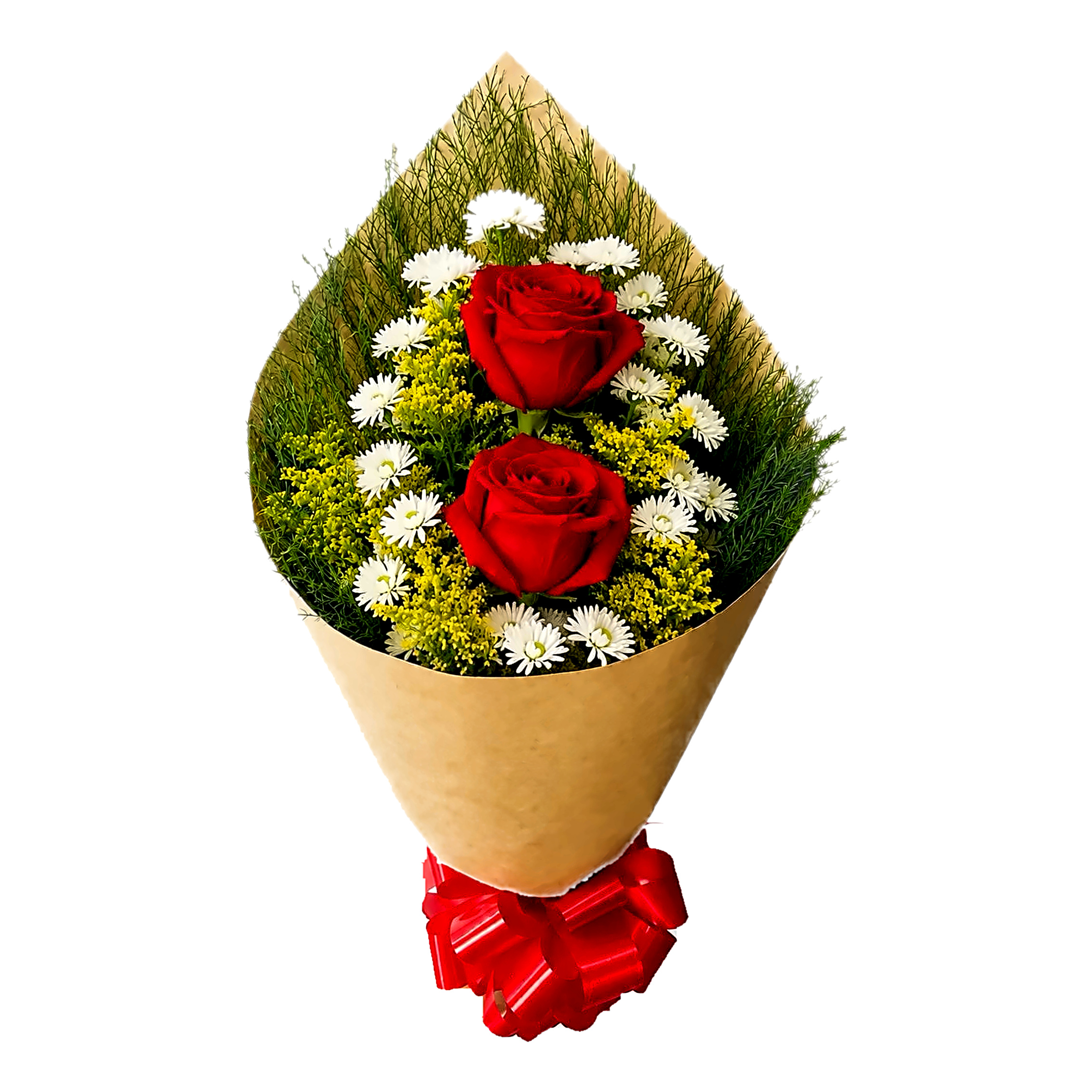 Buquê 2 Rosas Vermelhas
