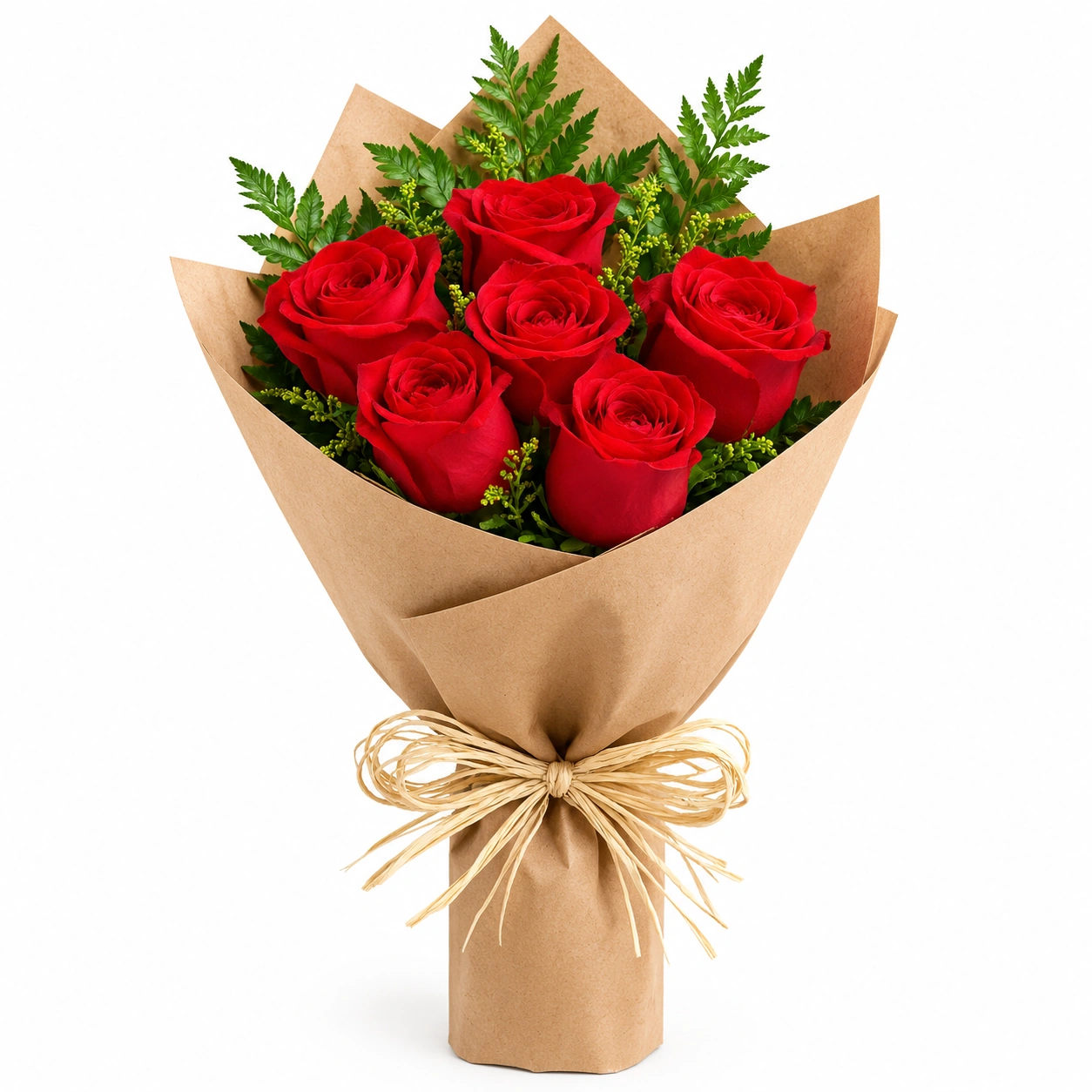 Bouquet de 6 Rosas Vermelhas Amor e Poesia