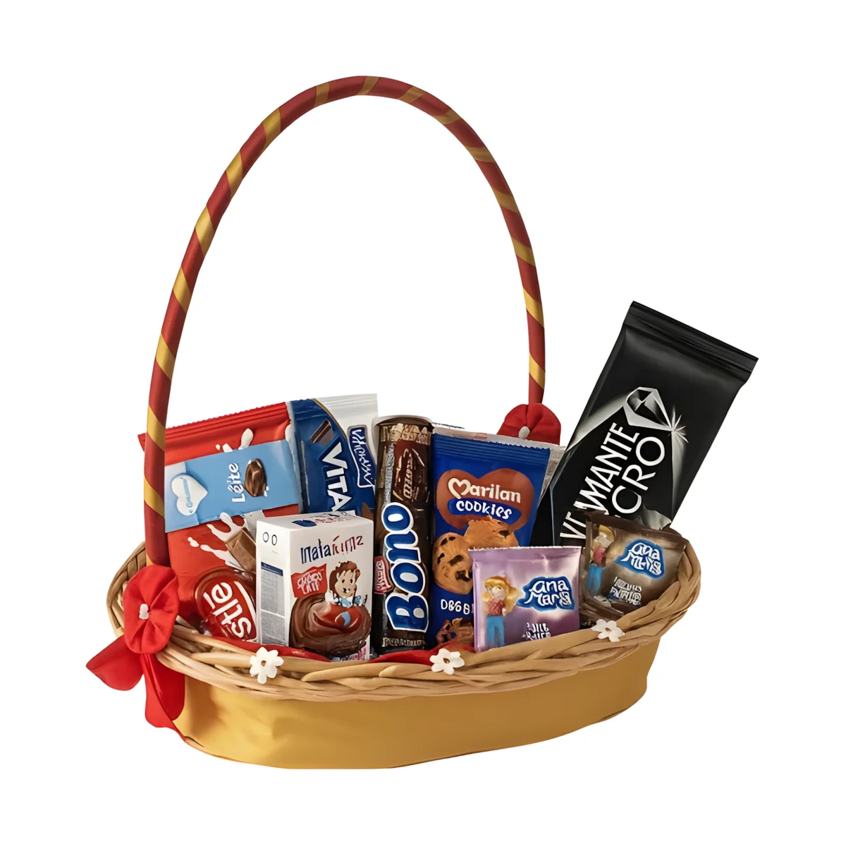 Cesta com Diversos Chocolates